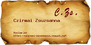 Czirmai Zsuzsanna névjegykártya