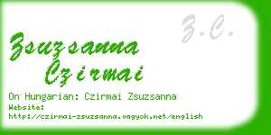 zsuzsanna czirmai business card